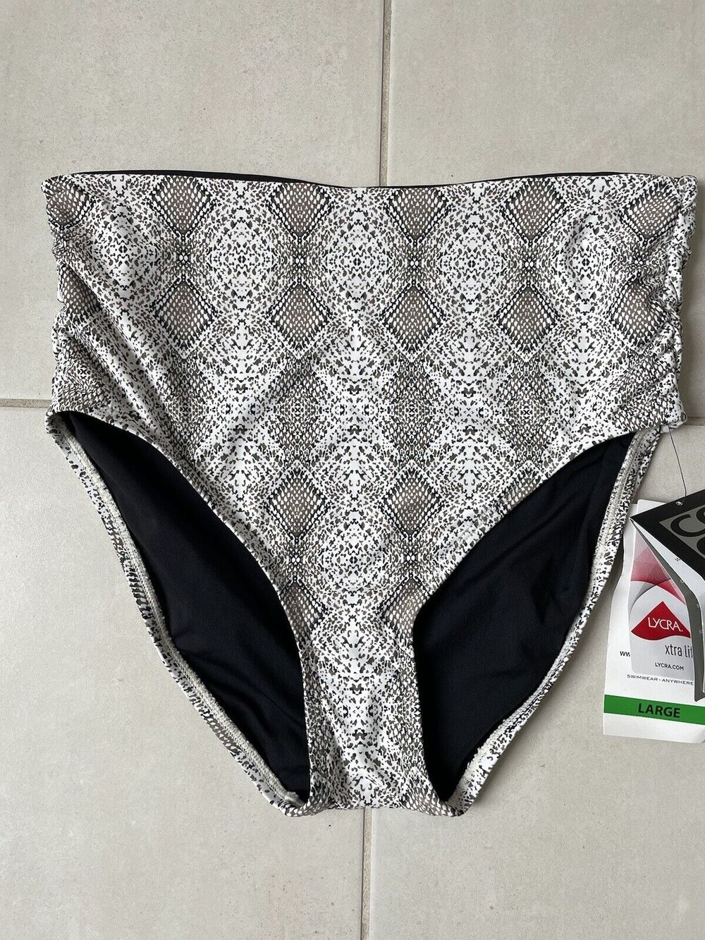 Coco Reef Swim Bikini Bottom High Waist Animal Print Swimwear